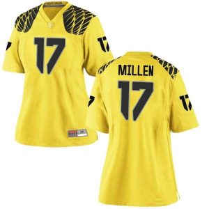 Womens-Cale-Millen-Oregon-Ducks-Replica-Gold-Football-College-Jersey