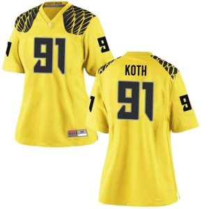 Womens-Taylor-Koth-Oregon-Ducks-Replica-Gold-Football-College-Jersey