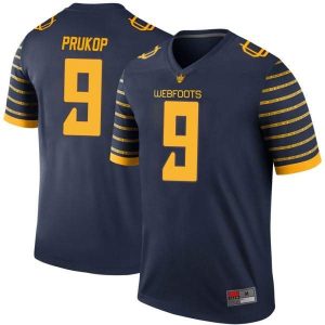 Youth-Dakota-Prukop-Oregon-Ducks-Legend-Navy-Football-College-Jersey