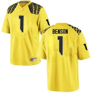 Youth-Trey-Benson-Oregon-Ducks-Game-Gold-Football-College-Jersey